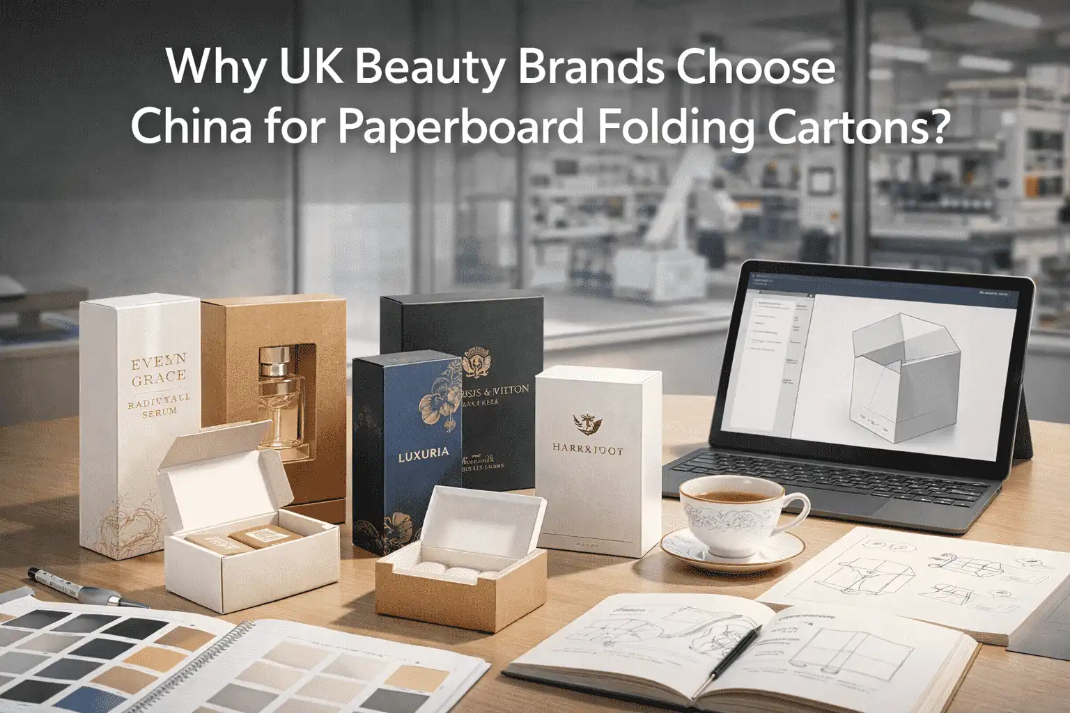 Why UK Beauty Brands Choose China for Paperboard Folding Cartons?